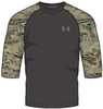 Under Armour Mens Hunt Baseball Tee Shirt Carcoal/Bayou Medium Model: 1300298-019-MD