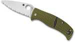 Spyderco Caribbean Folder 3.7 in Serrated Black-Yellow G-10