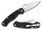 Spyderco Para 2 Folder 3.44 in Plain Black G-10 Handle Left