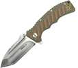 Proelia TX020 Folder 4in Silver Drop Blade Brown/Blue G-10