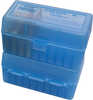 MTM Ammo Box 50 Round Flip-Top 223 270 WSSM 460 500 S&W Clear Blue RSLD-50-24