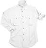 Long Sleeve White Poplin Fishing Shirt Size Small