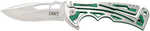 Columbia River 5241 Nirk Tighe Green 3.17" Folding Plain Satin 8Cr13MoV SS Blade Two-Tone SS W/Green Painted Finish