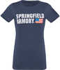 Springfield Armory Flag Logo Women's T-Shirt Large Cotton Midnight Navy