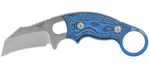 Hogue EX-F03 2.25" Fixed Blade Hawkbill G10 G-Mascus Blue Scales Black Sheath 35323-EXLRSR