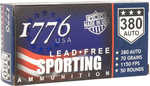 1776 USA provides a Low-Cost Lead-Free Solution For The Sporting Ammunition Industry. The Projectile Is Lead-Free And Wrapped In a Nylon Jacket To Increase Cartridge Efficiency, Less Blow-By, Less Bar...