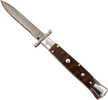 Steel River Knives SGSWRDAM Spartan 3.9" Italian Bayonet Damascus 5.1" Snakewood Buffalo Horn Handle Side Open