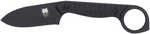 CobraTec Knives CTWLTBLK Wolfteeth EDC 2.75" Folding Drop Point Plain Black 14C28N Steel Blade, 4.25" Black Textured G10