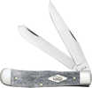 Case 34201 Mini Copper Lock Folding Clip Point/Spey Plain Mirror Polished Tru-Sharp SS Blade/ Smooth Gray Bone Handle