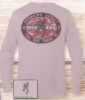 Browning Long Sleeve Tee Trademark Gray Youth M