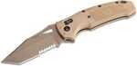 Hogue Sig Sauer K320 M17 Serrated Folding Knife - Tanto Able Lock Coyote PVD 3 1/2" Blade