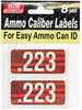 MTM Ammo Caliber Labels .223 Rem - 8/ct