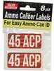 MTM Ammo Caliber Labels 45 ACP - 8/ct