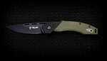 Telum Scorch Tactical Automatic Folding Knife 3-1/2" Drop Point Blade Od Green