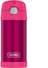 Thermos FUNtainer; Stainless Steel Insulated Pink Water Bottle w/Straw - 12oz