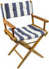 Whitecap Director's Chair With Navy & Cushion - Teak