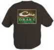 Drake T-Shirt Logo Chocolate Short Sleeve Large