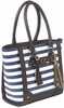 Bulldog Cases & Vaults Tote Purse With Holster Navy Stripe