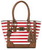 Bulldog Cases & Vaults Tote Purse With Holster Cherry Stripe