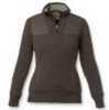 Beretta Women's Techno Halfzip With Washable Suede Sweater, Brown Arabico, X-Large