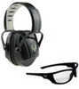 Radians Auryon Combo Kit Eyes/Ears Black Frame Clear Kit: Collapsible Earmuff & Glasses BCRT-Ck