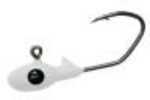 Gene Larew Lures Crappie Pro 1/32 oz Overbite Sickle Mo'glo Jigheads White 10pk  132OBS43