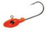 Gene Larew Lures Crappie Pro 1/48oz Overbite Sickle Mo'Glo Jigheads Orange 10pk 148OBS62