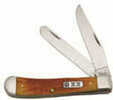 Case Persimmon Orange Jigged Bone Trapper Knife