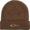 Drake Logo Knit Stocking Cap Olive