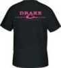 Drake Waterfowl Systems Short Sleeve Logo T-shirt in Black with Pink