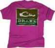 Drake Waterfowl Short Sleeve Logo T-Shirt, Wow Pink, Large Md: DT1941-PNP-3