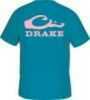 Drake Waterfowl S/S Head Logo T-Shirt Teal/Pink Large Md: DT1961-TPN-3