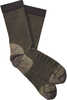 Lacrosse Men's Copper Merino Socks  Lightweight Crew Olive Medium 