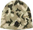 Hot Shot Camo Knit Beanie Tan  