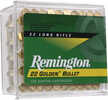 Remington Golden Bullet Rimfire Ammo 22 LR. 36 gr. HP 100 rd. Model: 21278