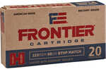 Frontier is American Made and Military Grade ammunition that is optimized for consistent reliable performance in today's modern sporting rifles;load uses brass casings with military-grade boxer primer...