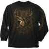 Buck Wear BW Tribal Rack L/S T-Shirt Md L/S Black