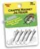 Leland Crappie Magnet Heads 1/16Oz 5Pk Silver Md#: CMRH116-S