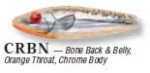 L&S Mirrolure She Pup 9/16Oz 3 1/2In Bone/Chrome/Orange Throat Md#: 75Mr-CRBN