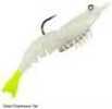 Z-Man Ez Shrimpz Rigged 3.5-Inch Bait, Glow/Chartreuse Tail, 2 Per Bag Md: EZSR-70PK2