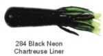 Luck E Strike Fast Lane Tube 4-1/2In 8 Per Bag Black Neon/Chartreuse Line