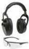 Allen -Axion Electronic Lo-Profile Earmuff & Glasses Combo Black Finish NRR 25 Rated Anti-fog/Clear Lense for Re