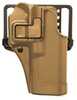 BLACKHAWK! CQC SERPA Holster With Belt and Paddle Attachment Fits Glock 19/23/32 Right Hand Coyote Tan 410502CT-R