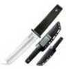 Cold Steel Kobun 5.5" Fixed Blade Knife Tanto Point Plain Edge AUS 8A/Polished Black Kraton Secure-Ex Sheath 17TZ