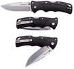 Cold Steel CSFLC3SPSSZ Verdict 3" Folding Clip Point Plain Stonewashed 4116 SS Blade/Black GFN Handle Includes Belt