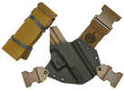 GunfightersINC Kenai Chest Holster Kydex Shell Nylon Harness Fits 5" 1911 Government Models (No Rail) Gray Shell Coyote 