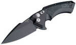 Hogue X5 Flipper Folding Knife CPM-154 Plain Edge Spear Point Blade with 4" Black Cerakote Anodized