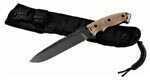 Hogue Grips EX-F01 7" Fixed Blade Knife Drop Point G10 Frame A2 Black Kote G-Mascus Tan Scales Sheath 35157