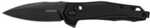 Kershaw Monitor Mid-Size 3" Folding Spear Point Plain Black Oxide D2 Steel Blade/Black Textured Glass Filled Nylon Handl