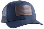 Magpul Industries Standard Leather Patch Trucker Hat Navy One Size Fits Most  